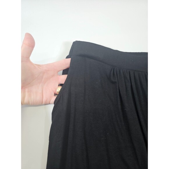 NEW Avenue 18/20 Plus Jersey Knit Shorts Elastic Waist Black Soft Casual baggy - Picture 2 of 7